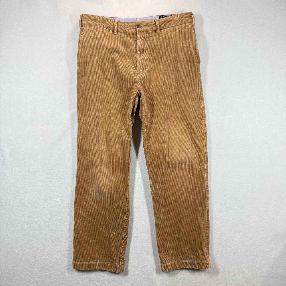 Vintage Polo Ralph Lauren Corduroy Pants Mens 32x28 Classic Fit Tan Brown